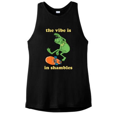 The Vibe Is In Shambles Ladies PosiCharge Tri-Blend Wicking Tank