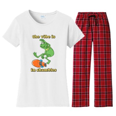 The Vibe Is In Shambles Women's Flannel Pajama Set