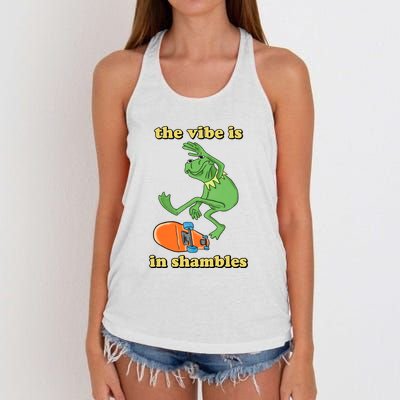 The Vibe Is In Shambles Women's Knotted Racerback Tank