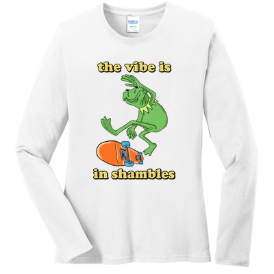 The Vibe Is In Shambles Ladies Long Sleeve Shirt