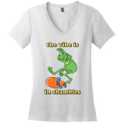 The Vibe Is In Shambles Women's V-Neck T-Shirt