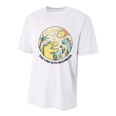 The Vibe Is In Shambles Youth Performance Sprint T-Shirt