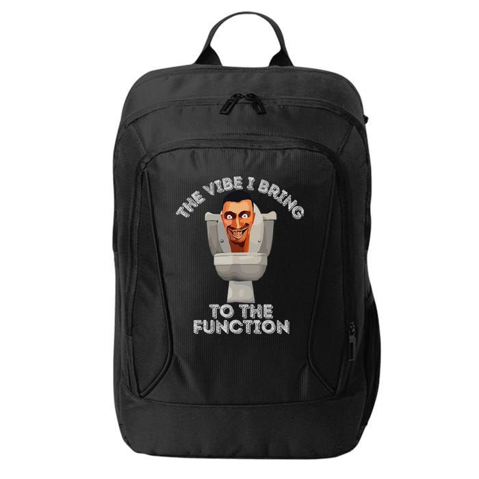 The Vibe I Bring To The Function Meme Skibid.I Toilet Meme City Backpack