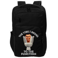 The Vibe I Bring To The Function Meme Skibid.I Toilet Meme Impact Tech Backpack