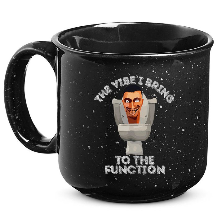 The Vibe I Bring To The Function Meme Skibid.I Toilet Meme 15oz Campfire Ceramic Mug