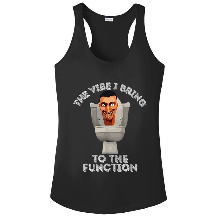 The Vibe I Bring To The Function Meme Skibid.I Toilet Meme Ladies PosiCharge Competitor Racerback Tank
