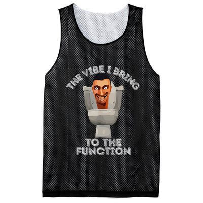 The Vibe I Bring To The Function Meme Skibid.I Toilet Meme Mesh Reversible Basketball Jersey Tank