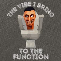 The Vibe I Bring To The Function Meme Skibid.I Toilet Meme Cotton Canvas Backpack