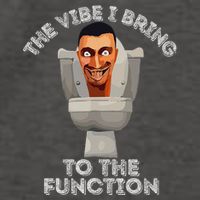 The Vibe I Bring To The Function Meme Skibid.I Toilet Meme Vector Backpack