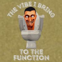 The Vibe I Bring To The Function Meme Skibid.I Toilet Meme Garment-Dyed Women's Muscle Tee