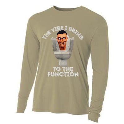 The Vibe I Bring To The Function Meme Skibid.I Toilet Meme Cooling Performance Long Sleeve Crew