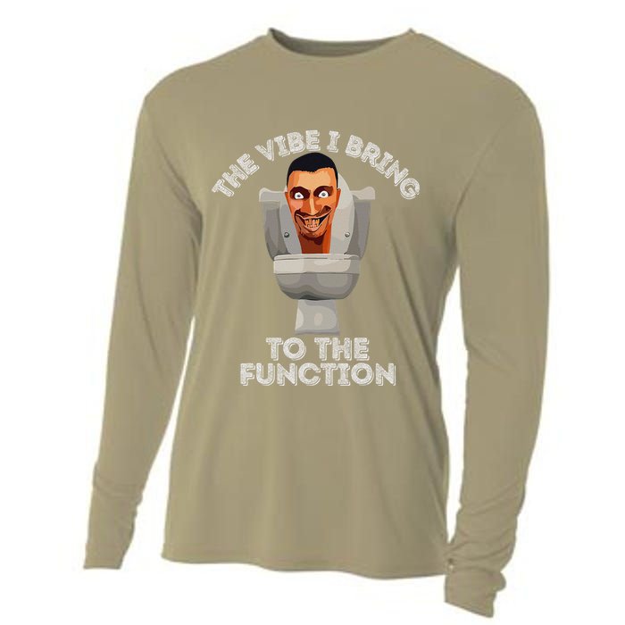 The Vibe I Bring To The Function Meme Skibid.I Toilet Meme Cooling Performance Long Sleeve Crew