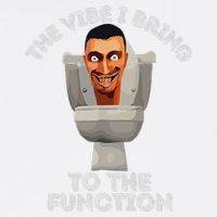 The Vibe I Bring To The Function Meme Skibid.I Toilet Meme Garment-Dyed Sweatshirt