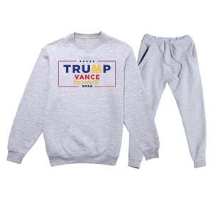 Trump Vance IM Lovin It 2024 Funny Saying Quote Trump Fried Premium Crewneck Sweatsuit Set