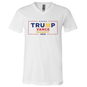 Trump Vance IM Lovin It 2024 Funny Saying Quote Trump Fried V-Neck T-Shirt