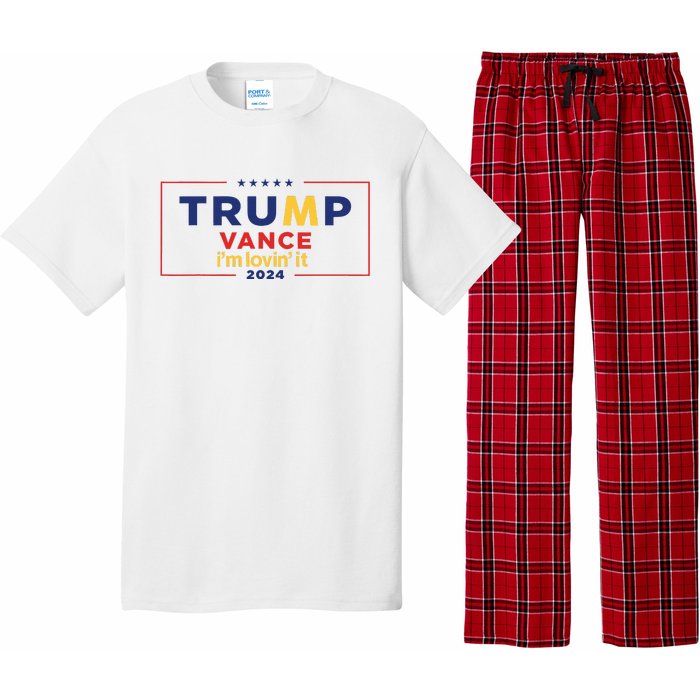 Trump Vance IM Lovin It 2024 Funny Saying Quote Trump Fried Pajama Set