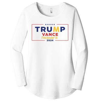 Trump Vance IM Lovin It 2024 Funny Saying Quote Trump Fried Women's Perfect Tri Tunic Long Sleeve Shirt