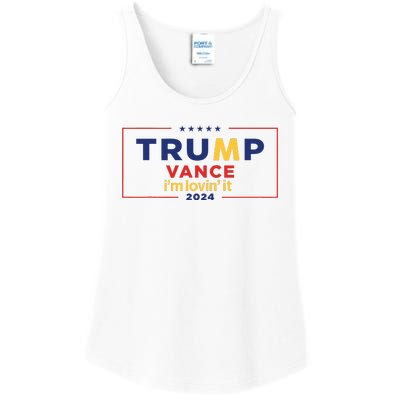 Trump Vance IM Lovin It 2024 Funny Saying Quote Trump Fried Ladies Essential Tank