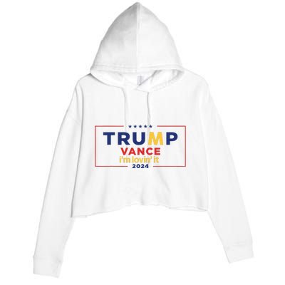 Trump Vance IM Lovin It 2024 Funny Saying Quote Trump Fried Crop Fleece Hoodie