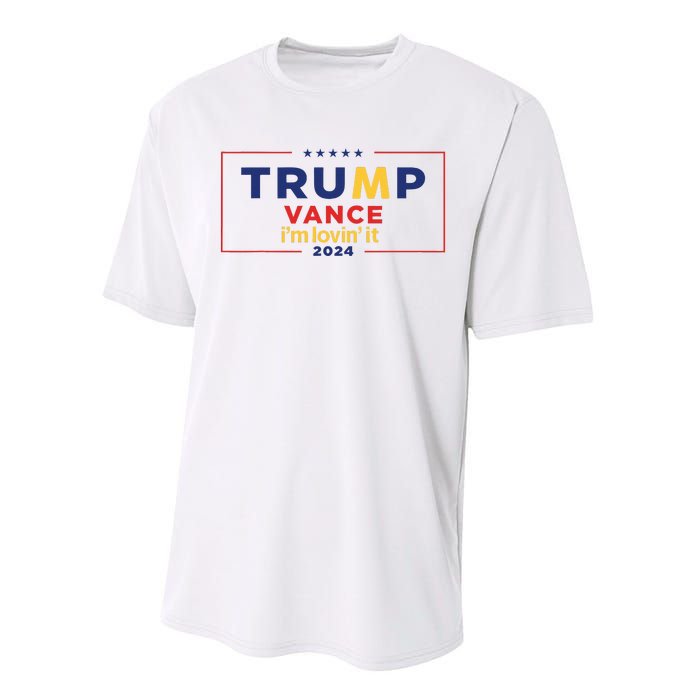 Trump Vance IM Lovin It 2024 Funny Saying Quote Trump Fried Performance Sprint T-Shirt