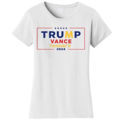 Trump Vance IM Lovin It 2024 Funny Saying Quote Trump Fried Women's T-Shirt