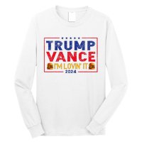 Trump Vance IM Lovin It Hamburger 2024 Long Sleeve Shirt