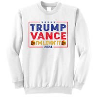 Trump Vance IM Lovin It Hamburger 2024 Sweatshirt