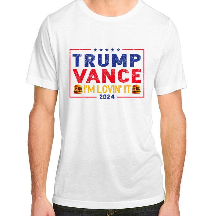 Trump Vance IM Lovin It Hamburger 2024 Adult ChromaSoft Performance T-Shirt