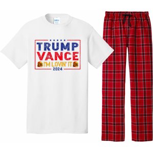 Trump Vance IM Lovin It Hamburger 2024 Pajama Set