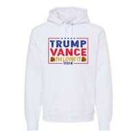 Trump Vance IM Lovin It Hamburger 2024 Premium Hoodie