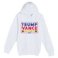 Trump Vance IM Lovin It Hamburger 2024 Premium Pullover Hoodie