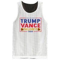 Trump Vance IM Lovin It Hamburger 2024 Mesh Reversible Basketball Jersey Tank