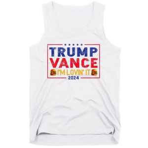 Trump Vance IM Lovin It Hamburger 2024 Tank Top