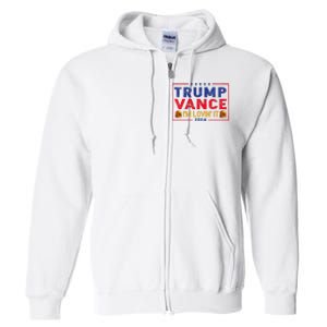 Trump Vance IM Lovin It Hamburger 2024 Full Zip Hoodie