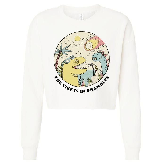 The Vibe Is In Shambles Cropped Pullover Crew