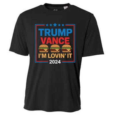 Trump Vance Im Lovin It Hamburger 2024 Election 2024 Cooling Performance Crew T-Shirt