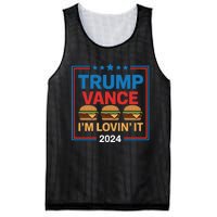 Trump Vance Im Lovin It Hamburger 2024 Election 2024 Mesh Reversible Basketball Jersey Tank