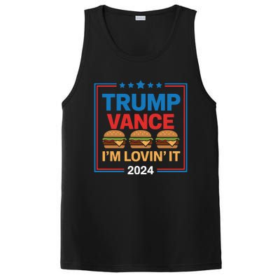 Trump Vance Im Lovin It Hamburger 2024 Election 2024 PosiCharge Competitor Tank