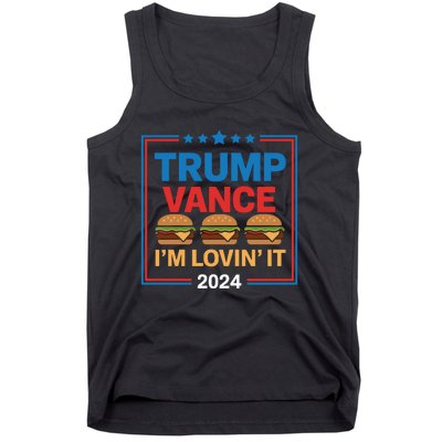 Trump Vance Im Lovin It Hamburger 2024 Election 2024 Tank Top