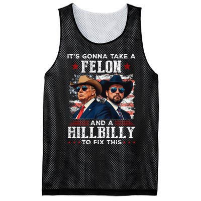 Trump Vance ItS Gonna Take A Felon And A Hillbilly To Fix Mesh Reversible Basketball Jersey Tank