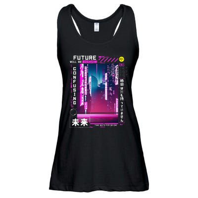 Tokyo Vaporwave In Japanese Retro Vibes Aesthetic Ladies Essential Flowy Tank