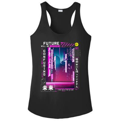 Tokyo Vaporwave In Japanese Retro Vibes Aesthetic Ladies PosiCharge Competitor Racerback Tank