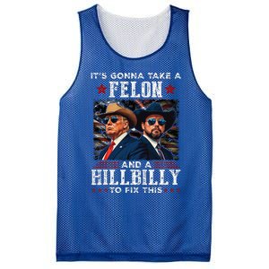 Trump Vance ItS Gonna Take A Felon And A Hillbilly To Fix Mesh Reversible Basketball Jersey Tank