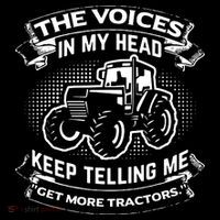 The Voices In My Head Keep Telling Me Tractors Farmer Tall T-Shirt