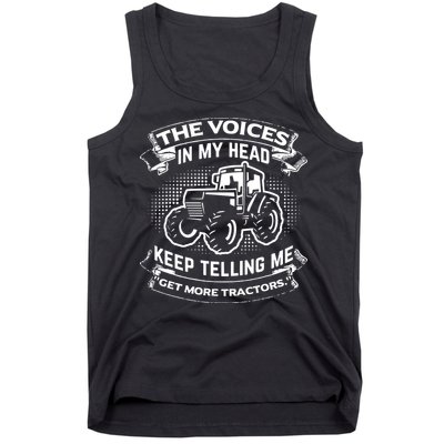 The Voices In My Head Keep Telling Me Tractors Farmer Tank Top