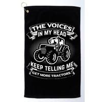 The Voices In My Head Keep Telling Me Tractors Farmer Golf Towel