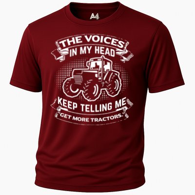 The Voices In My Head Keep Telling Me Tractors Farmer Performance Shirt