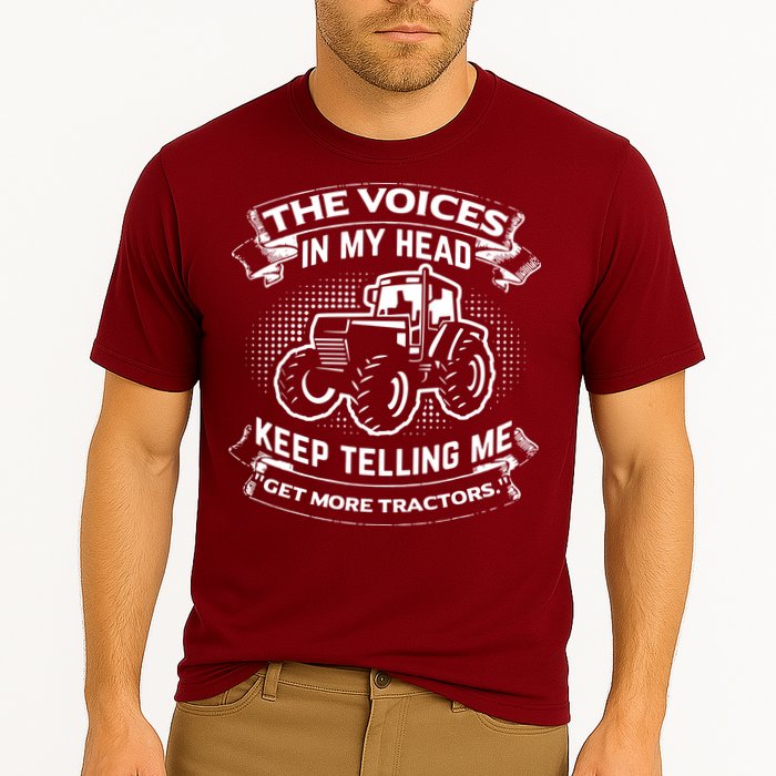 The Voices In My Head Keep Telling Me Tractors Farmer Cooling Performance Crew T-Shirt