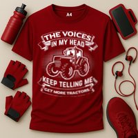 The Voices In My Head Keep Telling Me Tractors Farmer Cooling Performance Crew T-Shirt