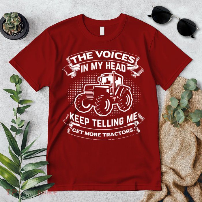 The Voices In My Head Keep Telling Me Tractors Farmer Premium T-Shirt